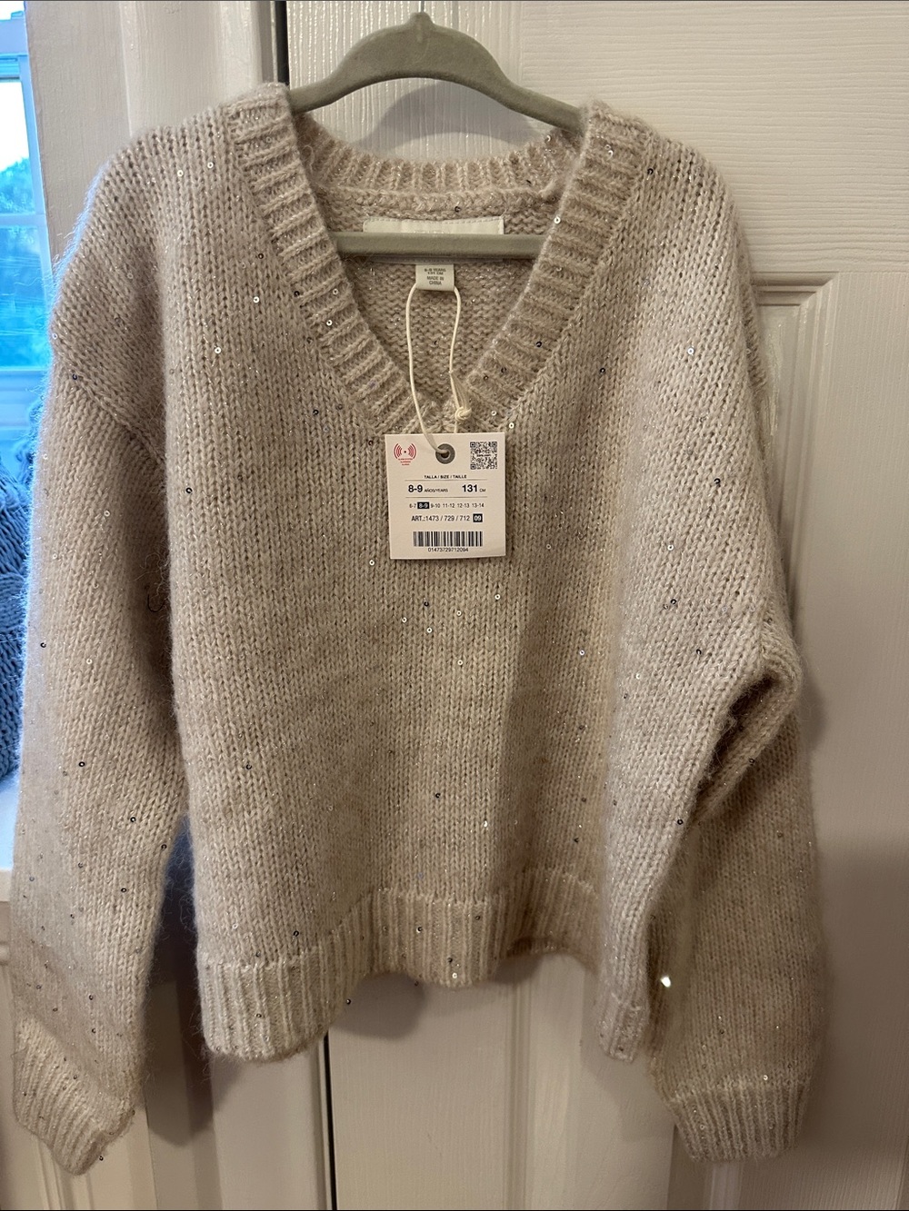 NWT Zara girls sparkle sweater